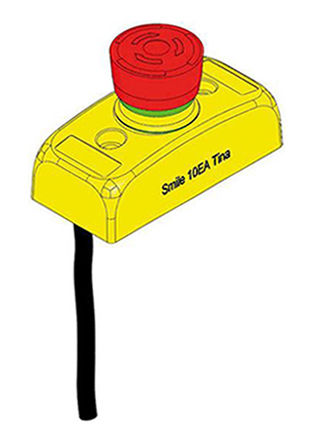ABB 2TLA030050R0400 Emergency Button, 32mm, Rotate to Reset, IP65, Red / Black, Mushroom