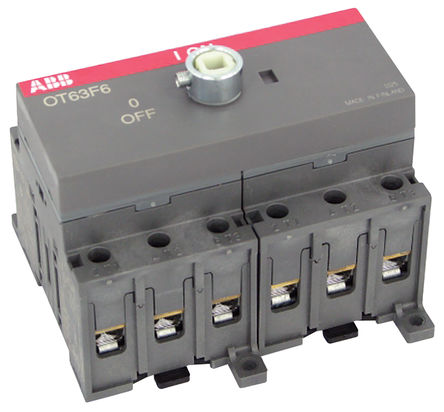 Desconector por conmutación sin fusible, 6, Corriente 63 A, Potencia 30 hp, IP54, IP65, IP66
		