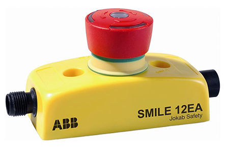 Botão de emergência ABB 2TLA030051R0200, 2 NF, 32mm, Gire para redefinir, IP65, Vermelho / preto, Cogumelo