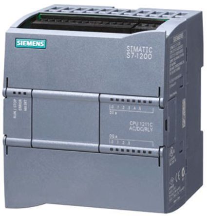 CPU per PLC Siemens S7-1200, uscita digitale, transistor, memoria 1 MB, Ethernet, programma 30 kB, 10 porte I / O