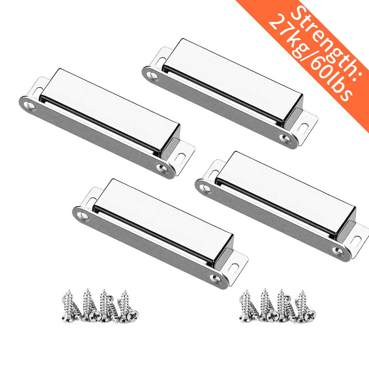 Magnetic latch for stainless steel doors (4 pcs.) 72mm