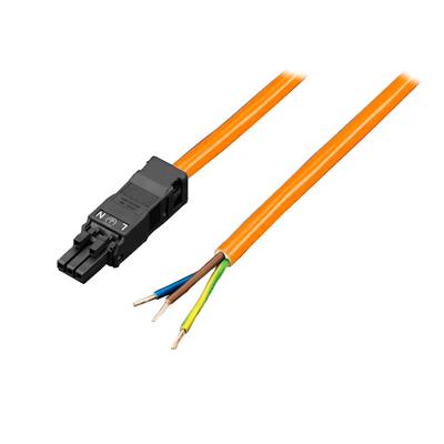 Cable conexion, 3 polos (con casquillo, sin conector)