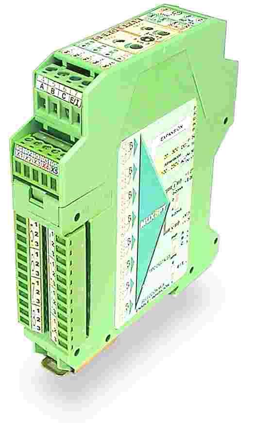 MUX8PT-40 Multiplexer-ISOLATOR con 8 ingressi Pt100-RTD espandibili e 1 uscita comune 0-4 / 20mA o 0 / 10V